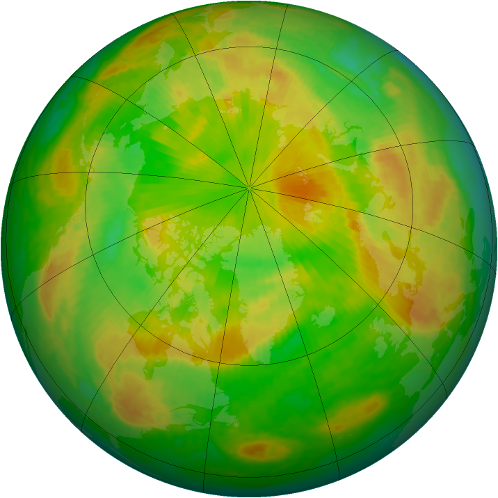 Arctic ozone map for 03 June 2001